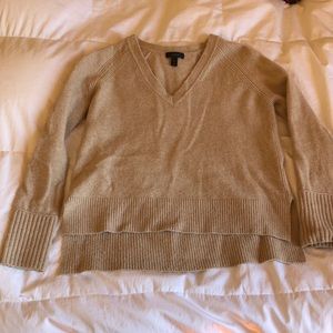 EUC Oat Colored V Neck Sweater